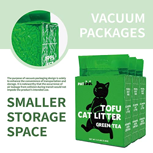 PATLOOL Green Tea Scent Clumping Cat Litter