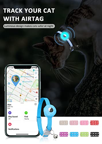 Reflective AirTag Cat Collar with GPS Tracker