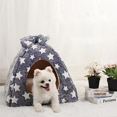 Cozy Flannel Cat Bed Cave: Foldable & Self-Warming