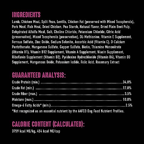 Lamb High Protein Dog Food - 4 lb