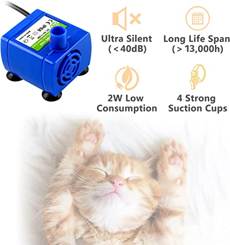 Veken Automatic Cat Water Fountain for Multiple Pets