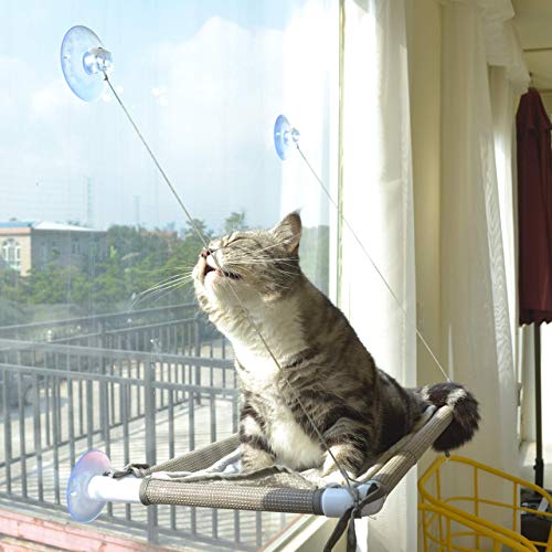 Window Mounted Cat Bed for Large Cats - Beige