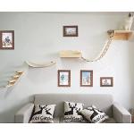 Yiotl Wall-mounted Cat Climbing Shelf with Sisal Bridge