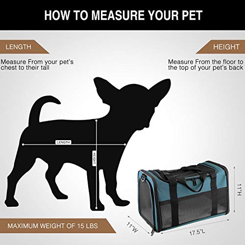 Akinerri Airline Approved Pet Carriers,Soft Sided Collapsible Pet Travel Carrier