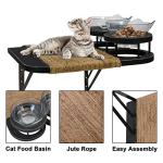 MEMOORIAL Cat Hammock Cat Wall Shelves with 3 Steps, Cat Shelves and Perches with 2 Cat Food Shelf, Cat Climbing Shelf