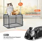 Reerooh Large 24"x17"x17", Soft Sided Cat Carrier Collapsible Travel Carrier Bag