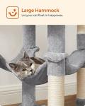 Feandrea 56.3-Inch Multilevel Indoor Cat Tree