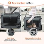 Reerooh Large 24"x17"x17", Soft Sided Cat Carrier Collapsible Travel Carrier Bag