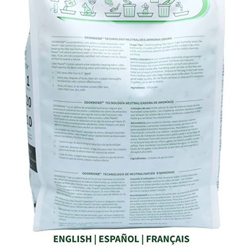 Litter Pearls Crystal Clear Unscented Non-Clumping Crystal Cat Litter with Odorbond, 7 lb