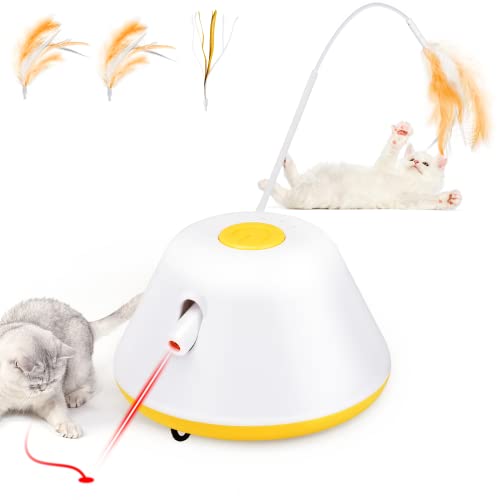 Interactive Electric Cat Feather Toy with Rechargeable Robotic Action
