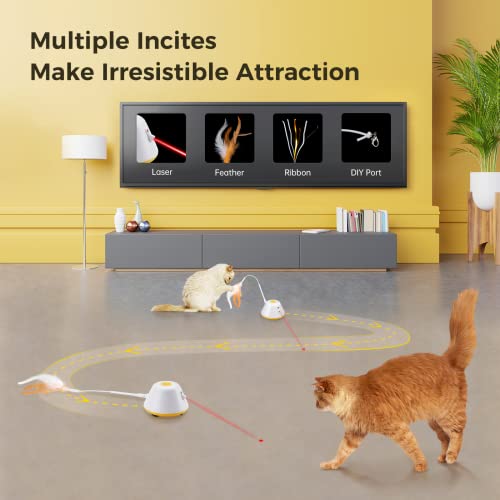 Interactive Electric Cat Feather Toy with Rechargeable Robotic Action