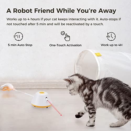 Interactive Electric Cat Feather Toy with Rechargeable Robotic Action