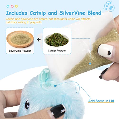 Interactive Plush Cat Toy Set with Chirping Sound