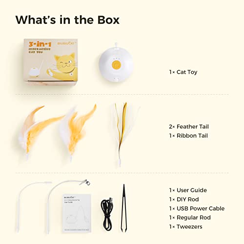 Interactive Electric Cat Feather Toy with Rechargeable Robotic Action