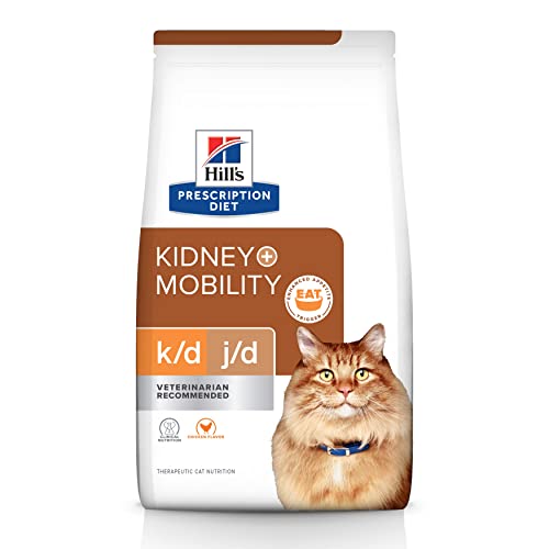 Hill's Prescription Diet Kidney & Mobility Cat Food, Chicken Flavor, 6.4 lb