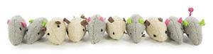 10 Count SmartyKat Skitter Critters Catnip Toys - Gray/Cream