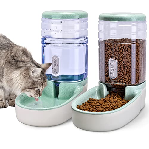 Cat Food and Water Dispenser Set - 2 Gallon