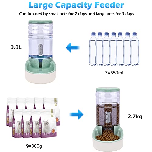 Cat Food and Water Dispenser Set - 2 Gallon