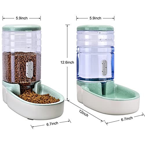 Cat Food and Water Dispenser Set - 2 Gallon