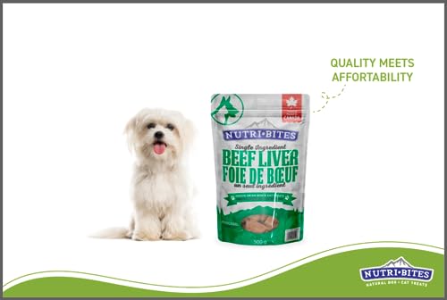 Nutri Bites (Value Pack) Beef Liver Pets Treats Freeze Dried Premium Quality Single Ingredients High Protein 17.6 OZ 