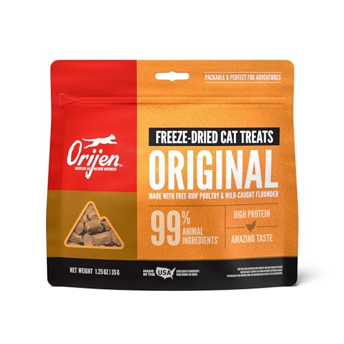 ORIJEN Freeze Dried Cat Treats Free-Run Poultry & Wild-Caught Monkfish, 1.25 oz