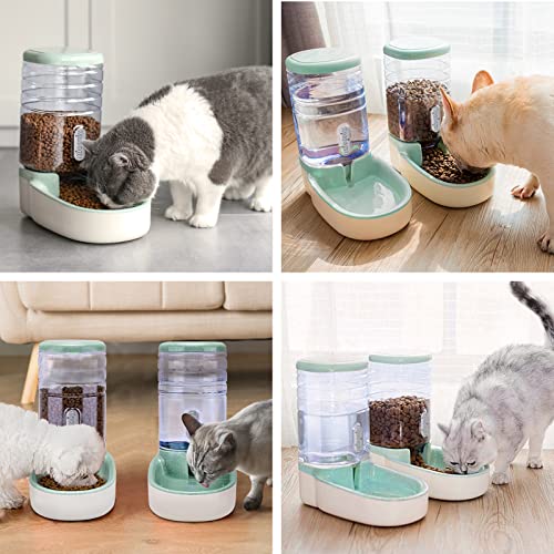 Cat Food and Water Dispenser Set - 2 Gallon
