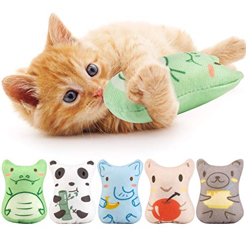 Catnip Toys for Indoor Cats - 5 Plush Interactive Toys