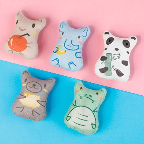 Catnip Toys for Indoor Cats - 5 Plush Interactive Toys