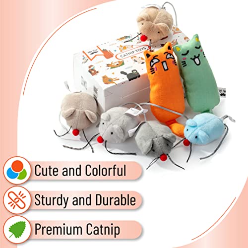 Cats' Paradise Pack: 7 Catnip Toys & Mouse