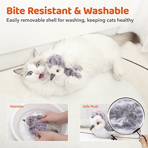 Interactive Flapping Bird Cat Toy with Catnip