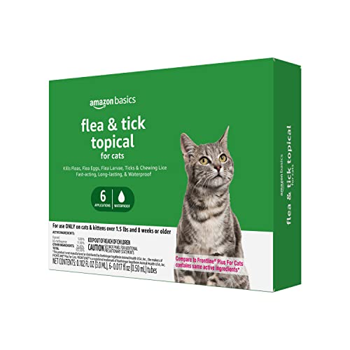 Flea and Tick Topical Treatment for Cats (6 count)