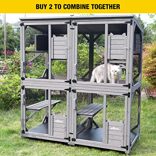 Catio Cat House Outdoor with Resting Box, Waterproof