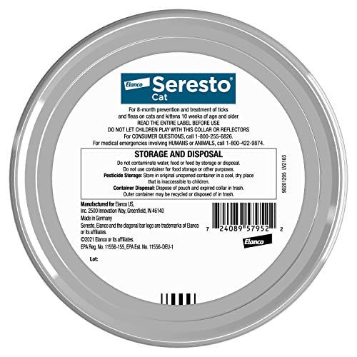 Seresto Cat Collar: 8 Months Flea & Tick Protection