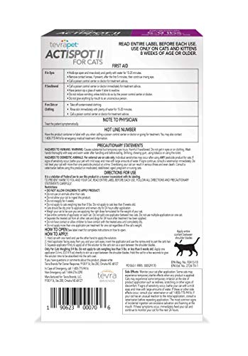 TevraPet Actispot II Flea Treatment for Cats