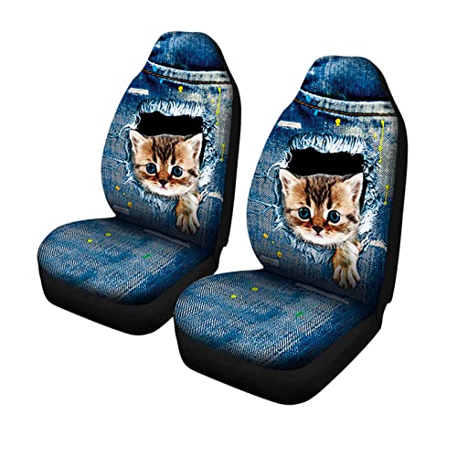 Cat Print Car Seat Covers