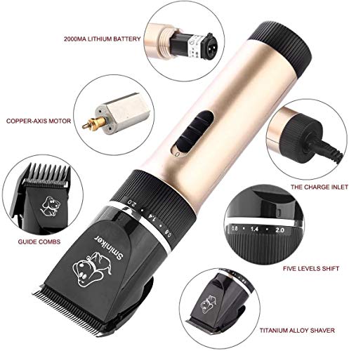 Sminiker Cordless Cat Grooming Clippers - Gold