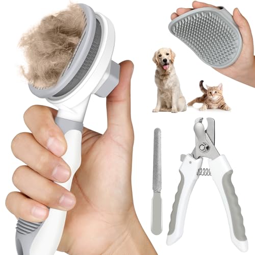 Premium Cat Grooming Kit | Brush, Clipper, Massage Brush