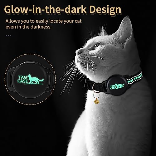 Luminous Airtag Cat Collar - Reflective GPS Tracker