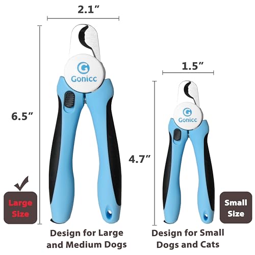 Dog & Cat Nail Clippers with Safety Guard - Professional Grooming Tool