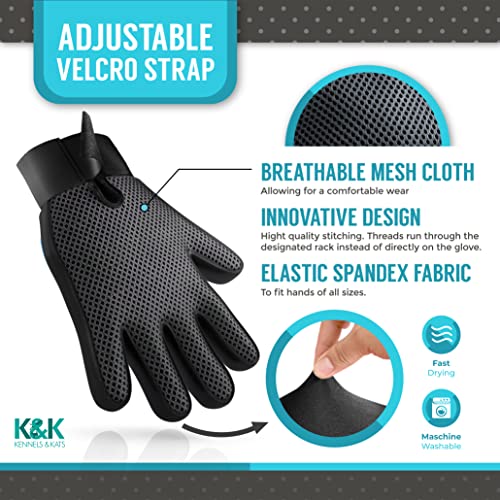 Pet Grooming Gloves for Cats with All Hair Types
