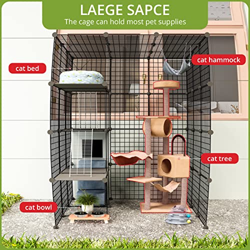 Eiiel Outdoor Cat House with Large Enter Door