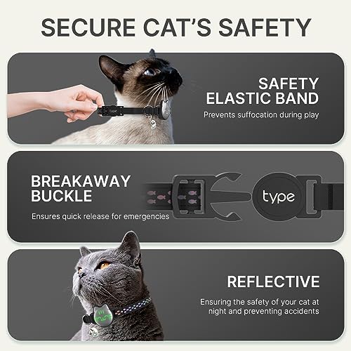 Luminous Fish Pattern Cat Collar with Hidden GPS Tracker