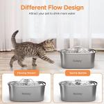 Stainless Steel Cat Water Fountain with Filters: 3.2L