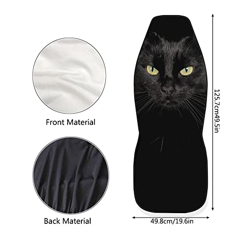 Ultra-Soft Black Cat Car Seat Covers - 2pc