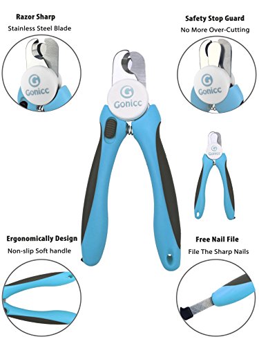 Dog & Cat Nail Clippers with Safety Guard - Professional Grooming Tool