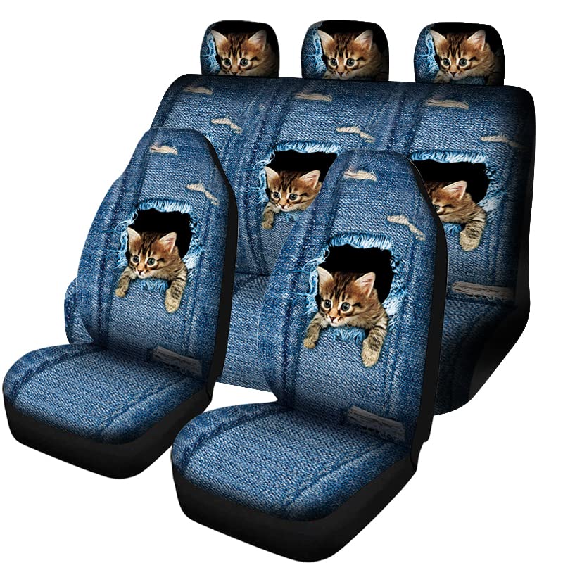 Cat Print Car Seat Covers