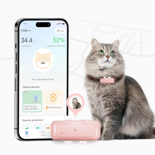 GPS Cat Dog Tracker - Waterproof, Real Time Tracking
