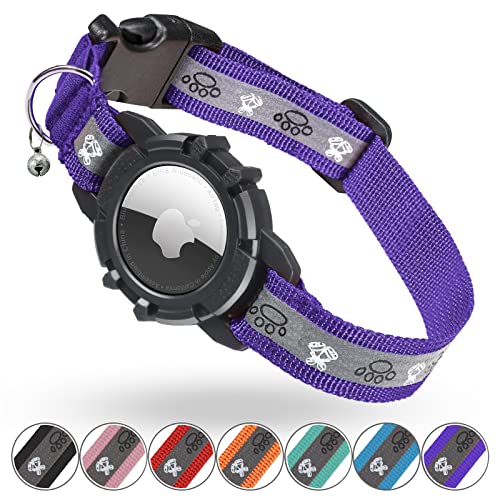 Reflective AirTag Cat Collar with GPS Tracker