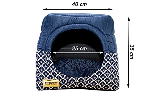 LUPPET Washable Igloo Cat House: 2-in-1 Bed & House