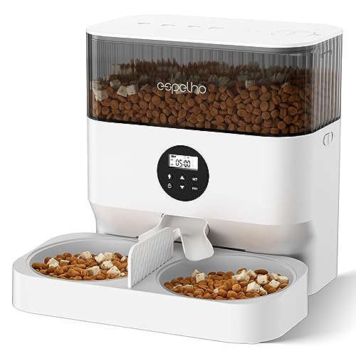 5L Timed Cat Food Dispenser with Double Bowls